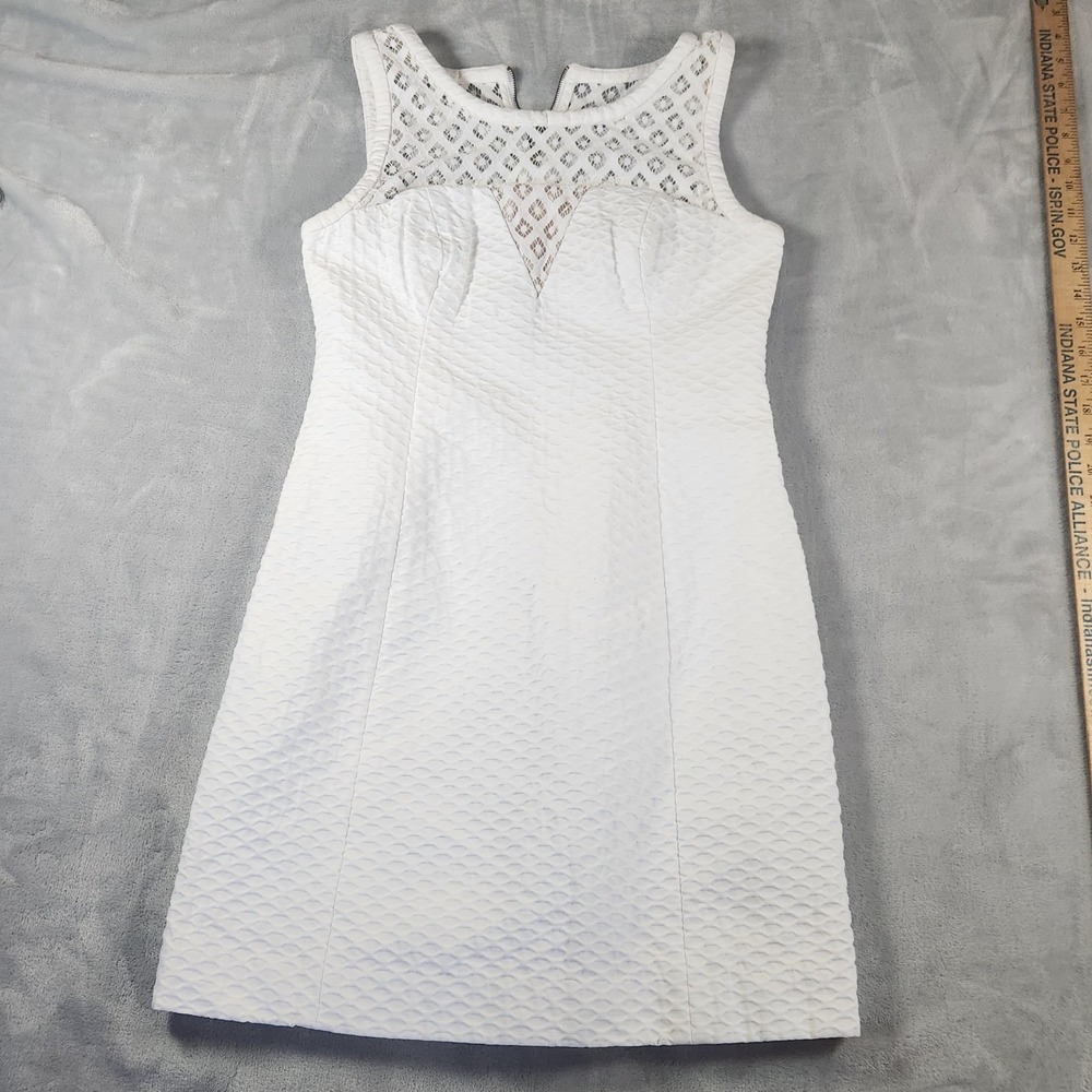 Lilly Pulitzer Vandalia White Lace Dress Sz 2 Coastal Resort‎ Preppy Bridal